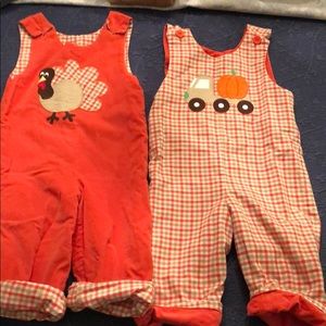 Two Boys’ Fall/Thanksgiving Rompers